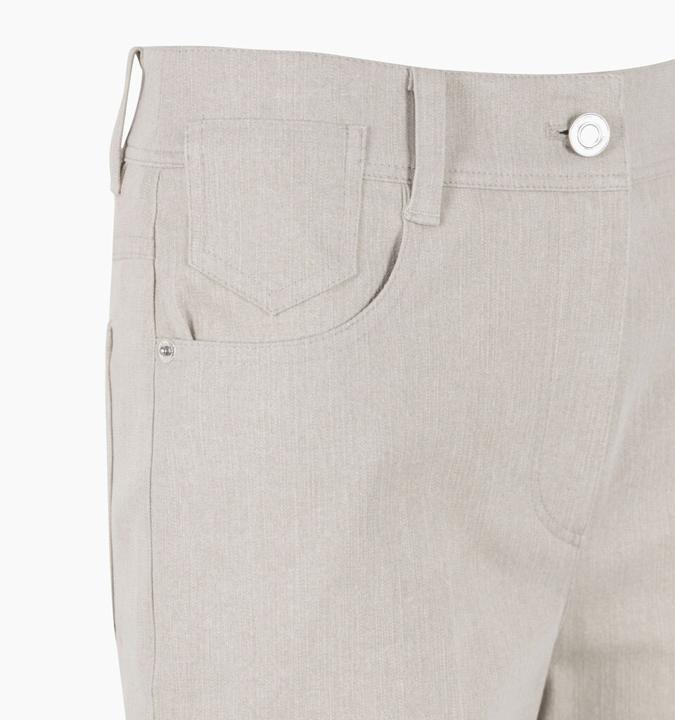 Beige flared denim trousers  - sisley k pantaloni palazzo - Beige | Sisley K image number 3